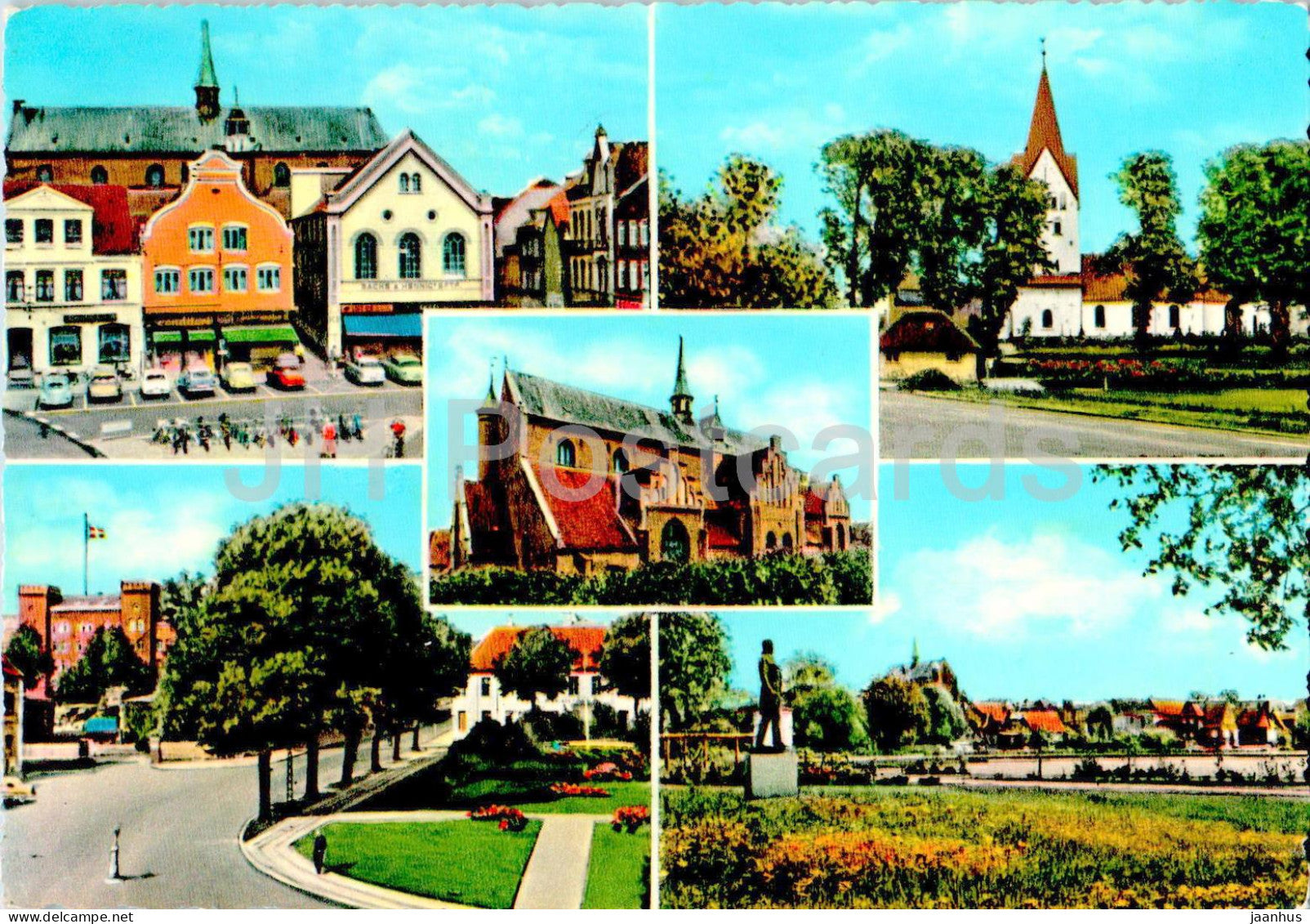 Haderslev - multiview - 1020 - 1971 - Denmark - used - JH Postcards