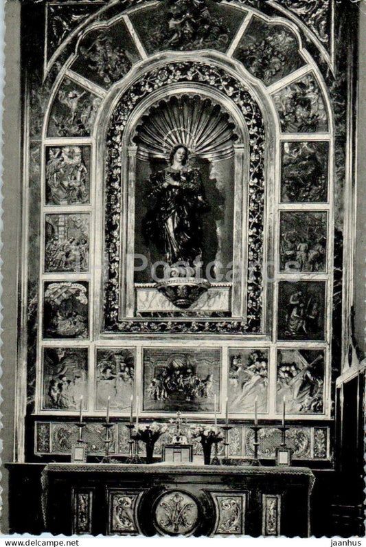 Tossa de Mar - Costa Brava - Iglesia Parroquial de San Vicente - Altar - church - old postcard - Spain - unused - JH Postcards