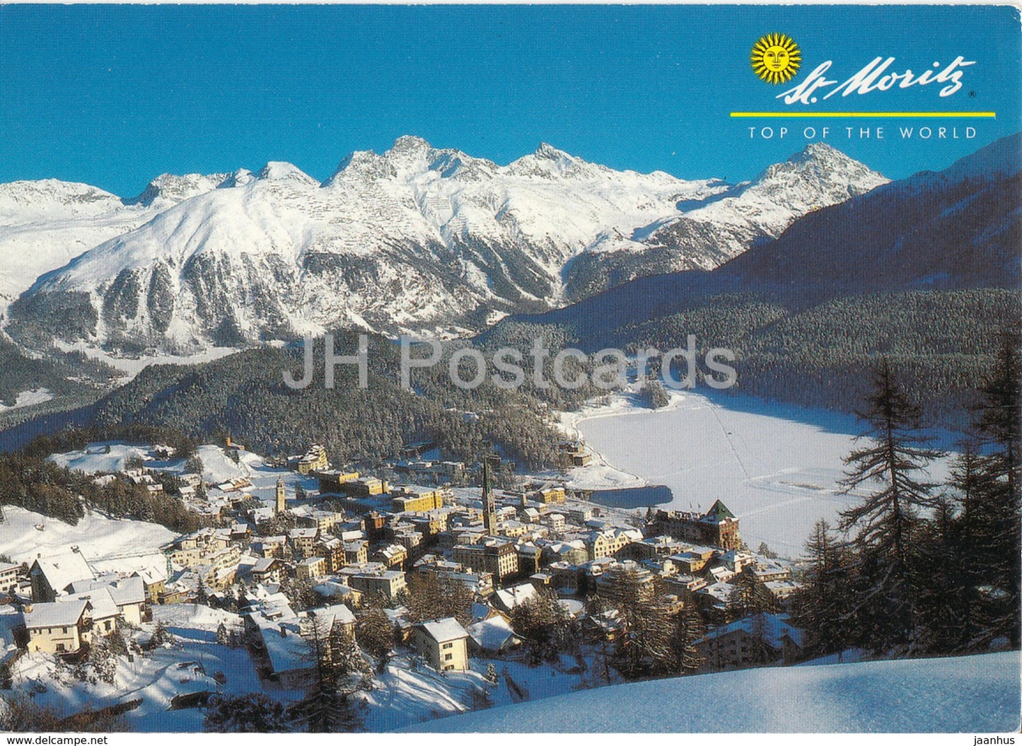 St Moritz - Top of the World - Piz Languard - Piz Albris - Switzerland - unused - JH Postcards