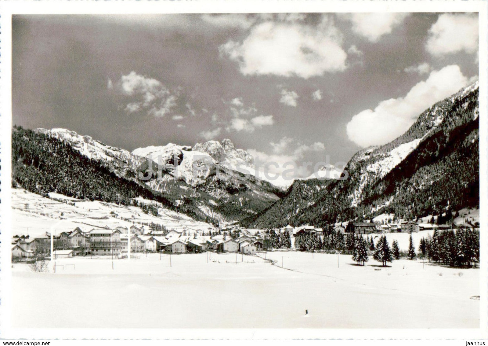 Dolomiti di Fassa - Pozza - Albergo Trento - Sassolungo - Col Rodella - old postcard - Italy - unused - JH Postcards