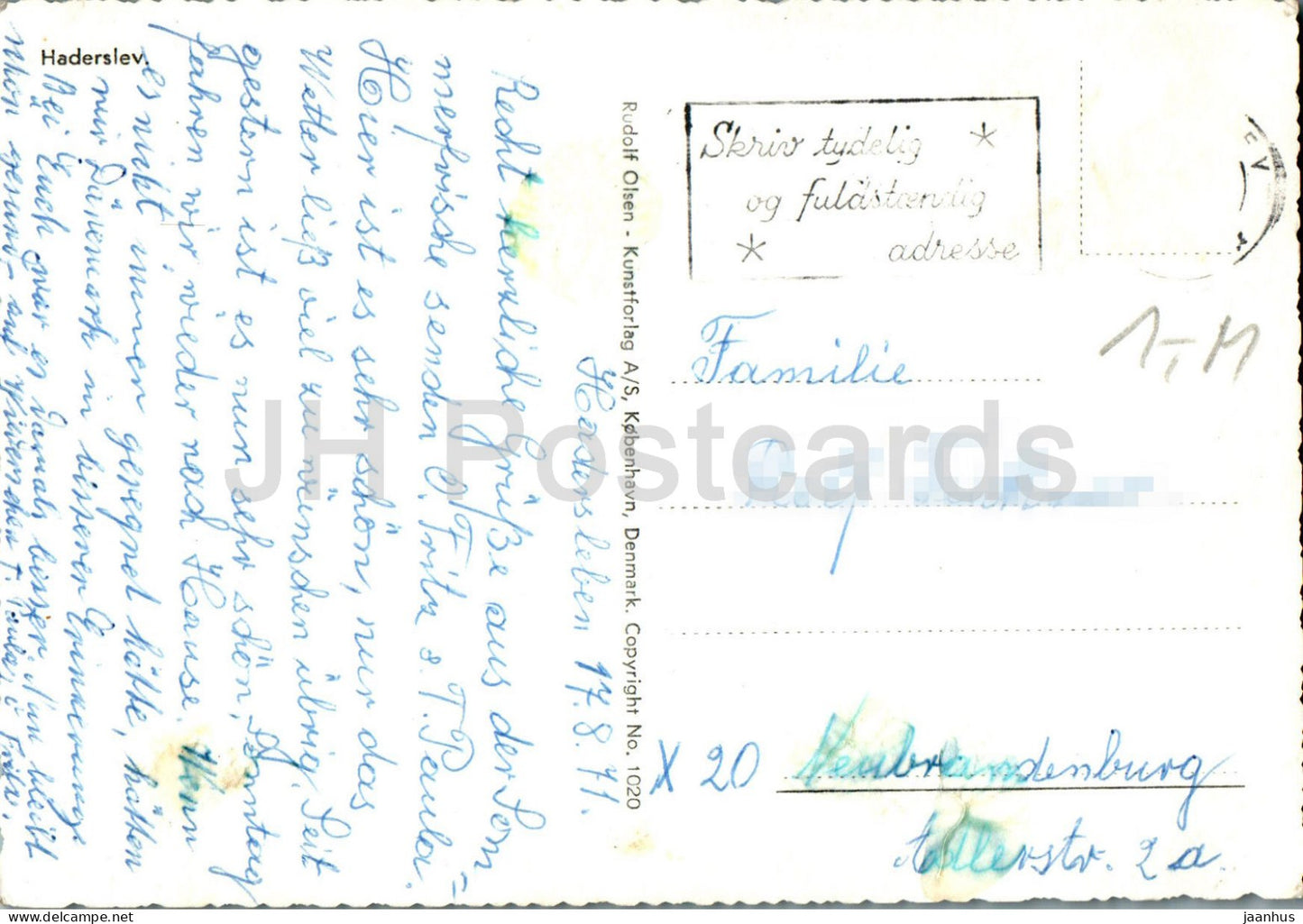 Haderslev - multiview - 1020 - 1971 - Danemark - d'occasion 