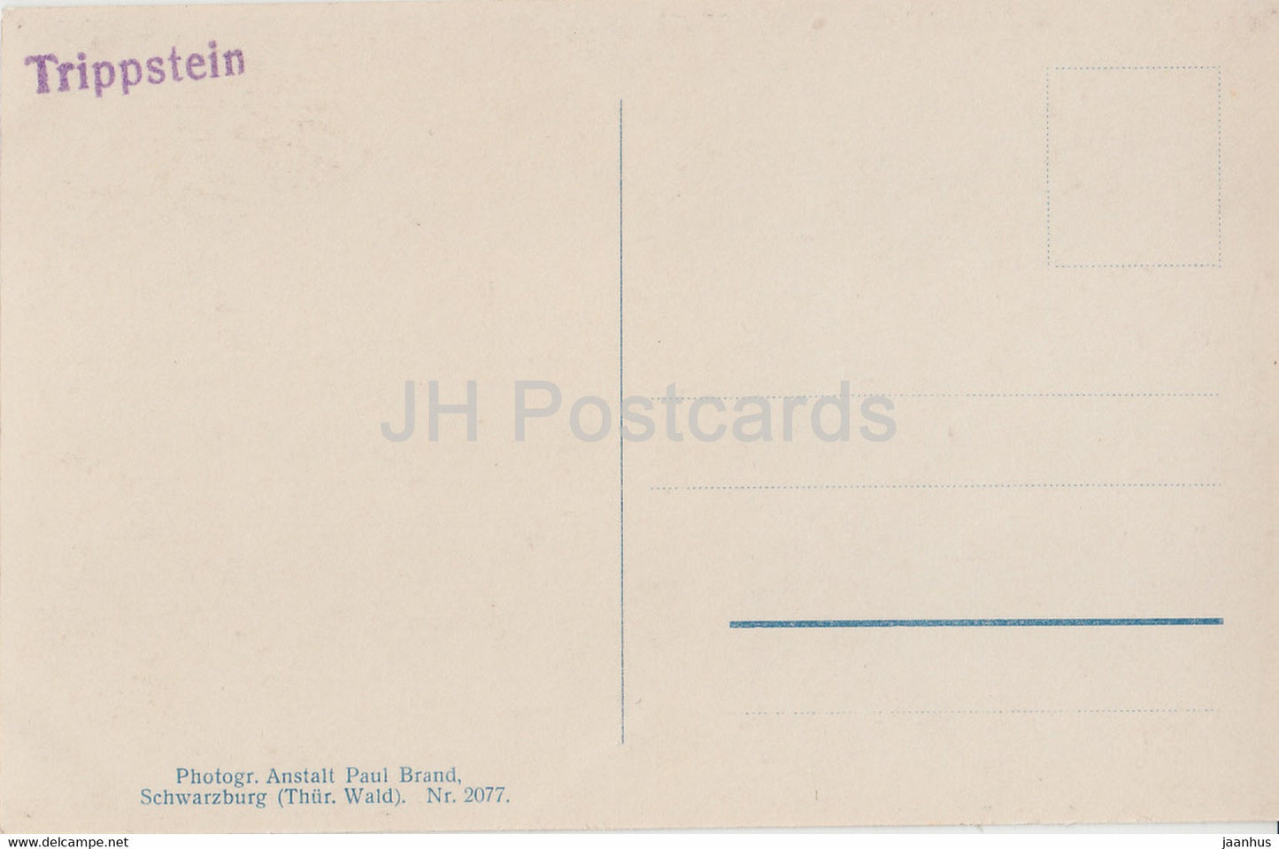 Schwarzburg - Panorama vom Trippstein - 2077 - old postcard - Germany - unused