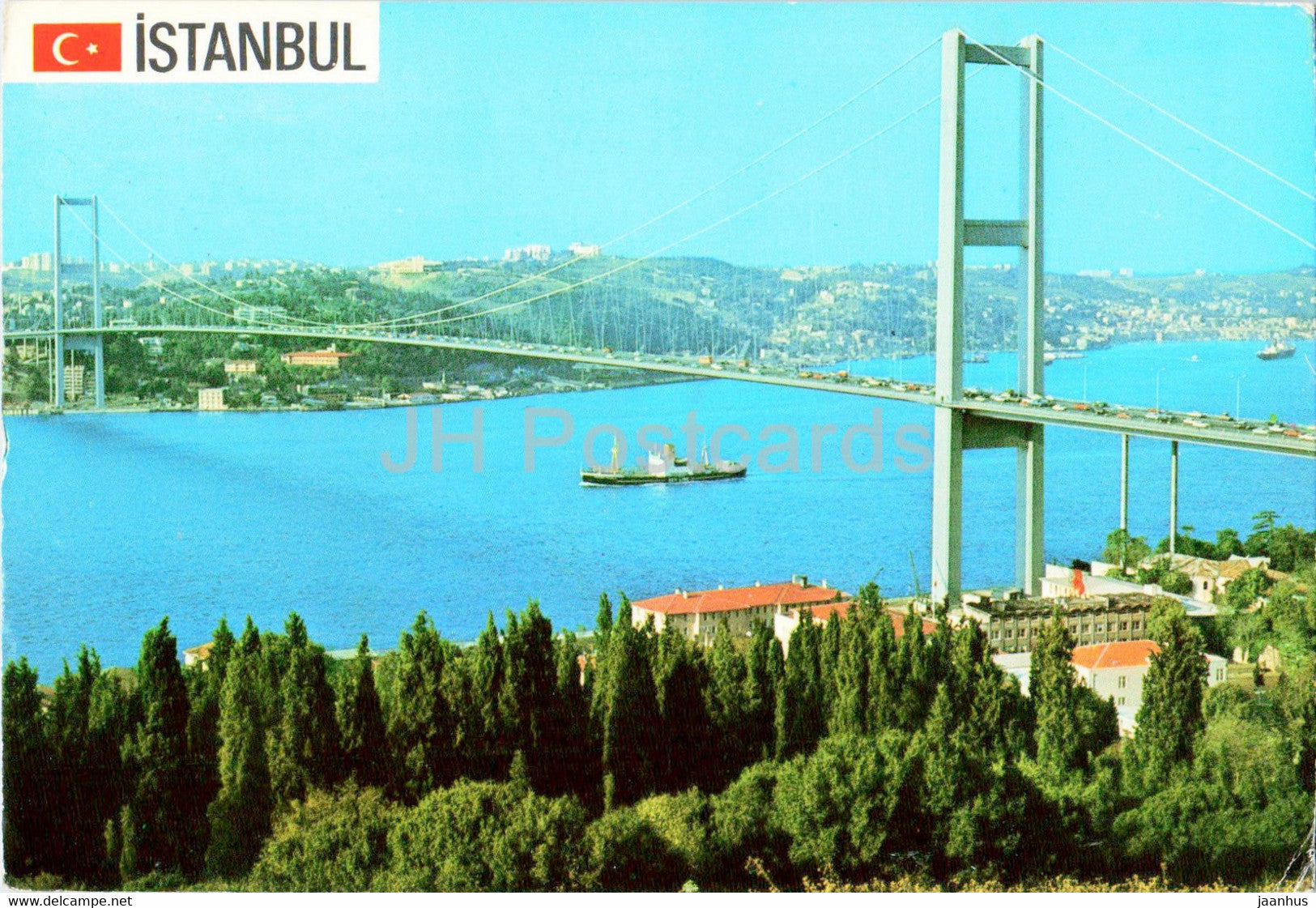 Istanbul - Bosphorus Bridge - Keskin - 1990 - Turkey - used - JH Postcards