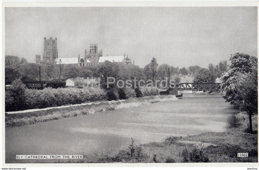 Ely Cathedral from the River - 12502 - 1961 - United Kingdom - England - used - JH Postcards