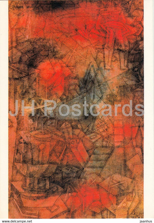painting by Paul Klee - Buhnenprobe - Stage Trial - German art - 1982 - Germany - unused - JH Postcards