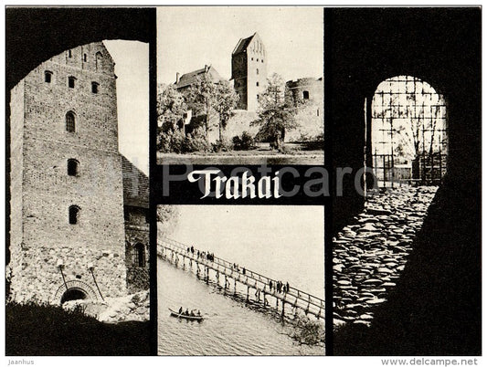 Insular Castle - Trakai - old postcard - Lithuania USSR - unused - JH Postcards