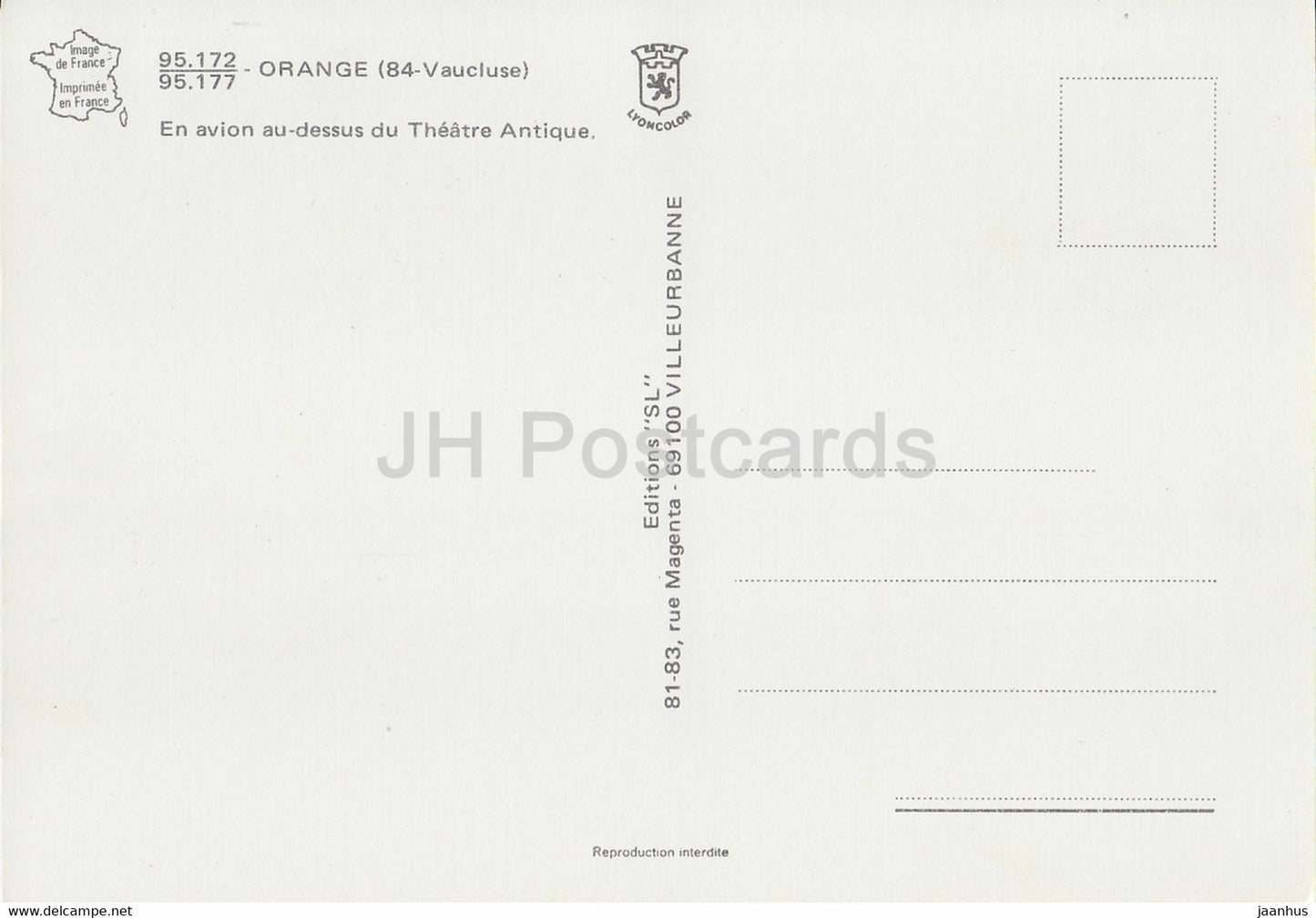 Orange - En avion au dessus du Theatre Antique - Antique World - France - inutilisé