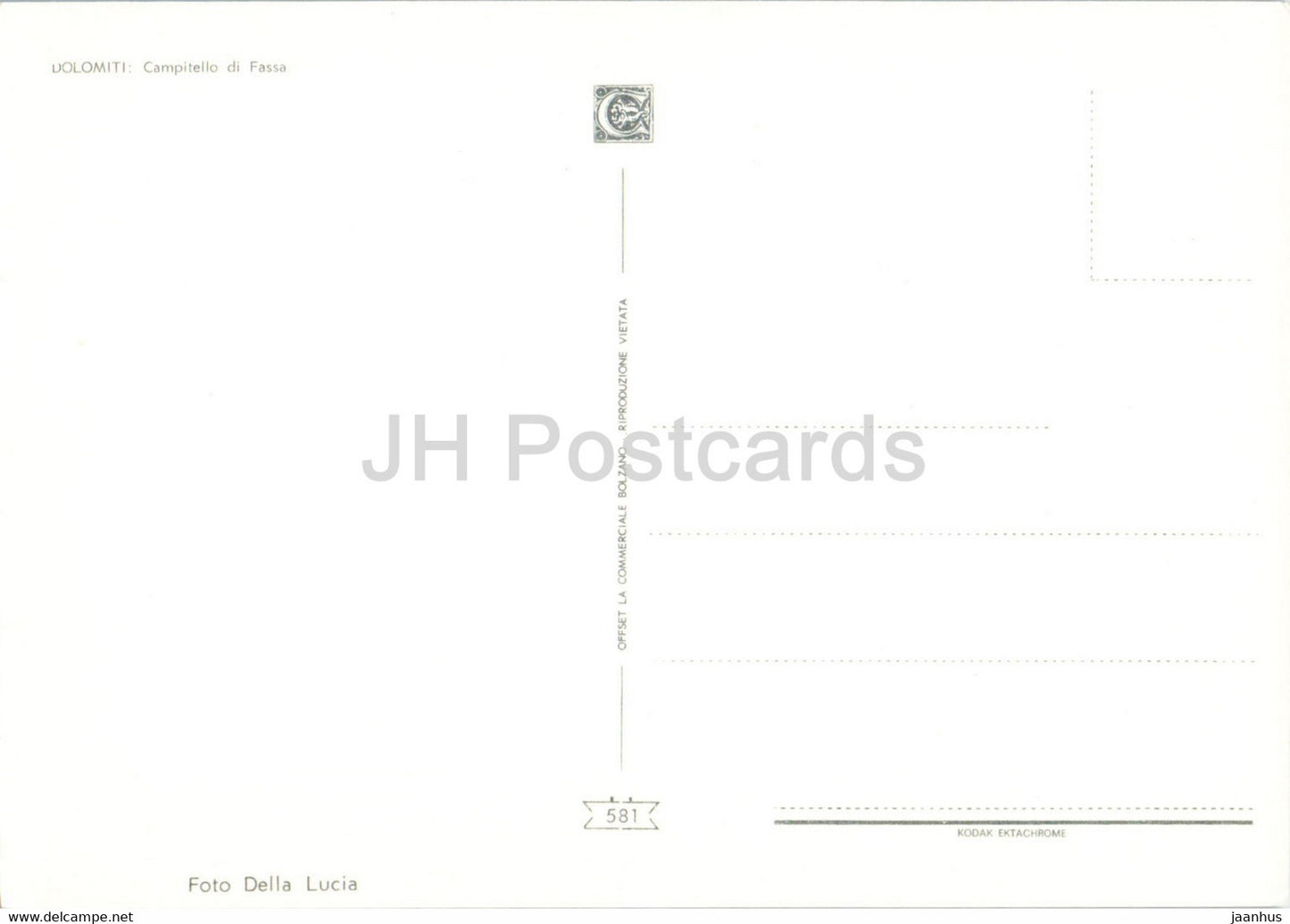 Dolomiti - Campitello di Fassa - 581 - Italy - unused