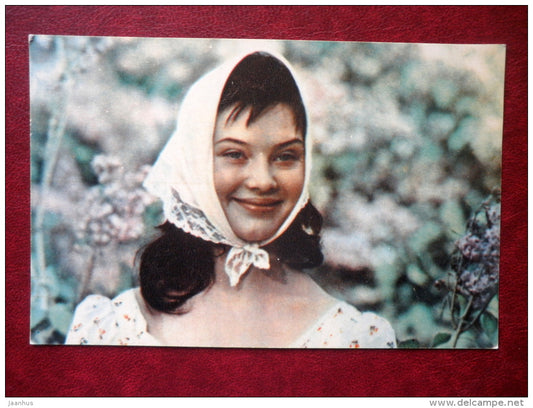 L. Savelyeva in movie War and Peace - soviet actress - 1969 - Russia USSR - unused - JH Postcards