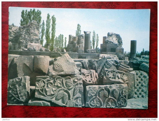 Ruins of Zvartnots temple - 1981 - Armenia - USSR - unused - JH Postcards