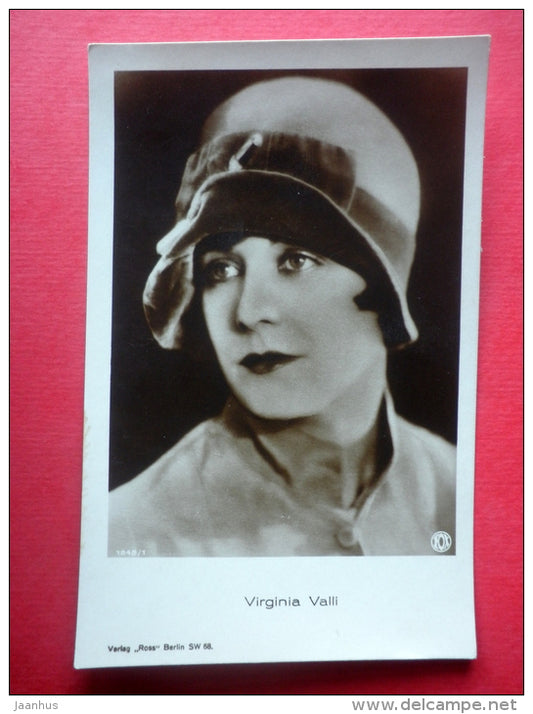 Virginia Valli - american movie actress - film - Ross Verlag - 1848/1 - old postcard - Germany - unused - JH Postcards