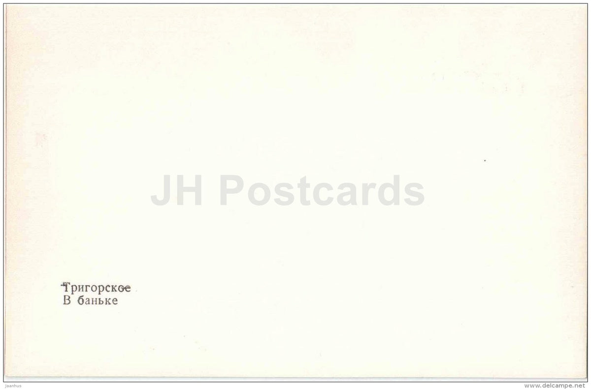 in the bathhouse - Banyka - sauna - Trigorskoye - 1987 - Russia USSR - unused - JH Postcards
