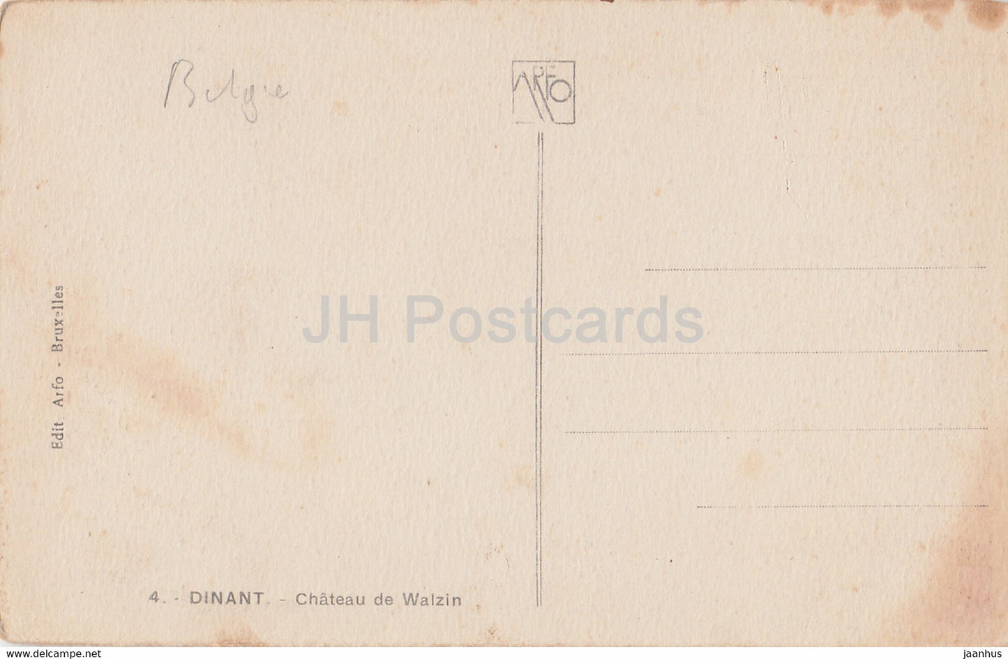 Dinant - Chateau de Walzin - 4 - castle - old postcard - Belgium - unused