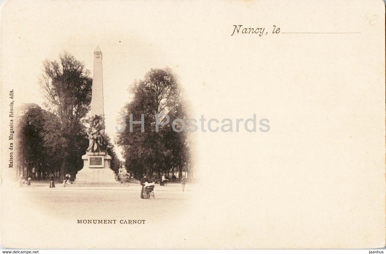 Nancy - Monument Carnot - old postcard - France - unused - JH Postcards