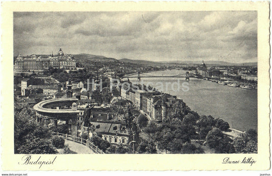 Budapest - Dunai laktep - View at the Danube river - old postcard - 1938 - Hungary - used - JH Postcards