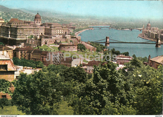Budapest - view - bridge - 1972 - Hungary - used - JH Postcards