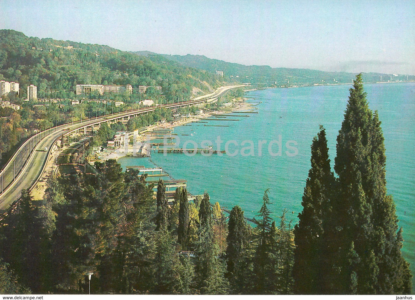 Sochi - embankment and a new section of the highway in Khost - 1983 - Russia USSR - unused - JH Postcards