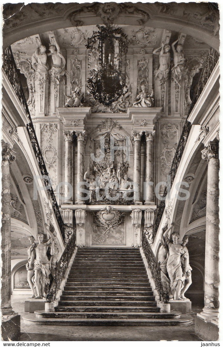 Schloss Augustusburg - Bruhl - Treppenhaus von B Neumann - 1966 - Germany - used - JH Postcards