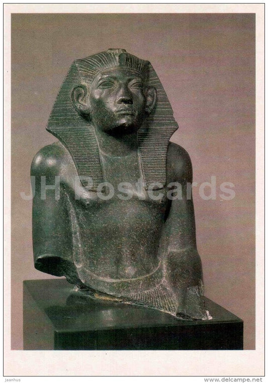 Pharaoh Amenemhat III statue - Art of Ancient Egypt - 1986 - Russia USSR - unused - JH Postcards