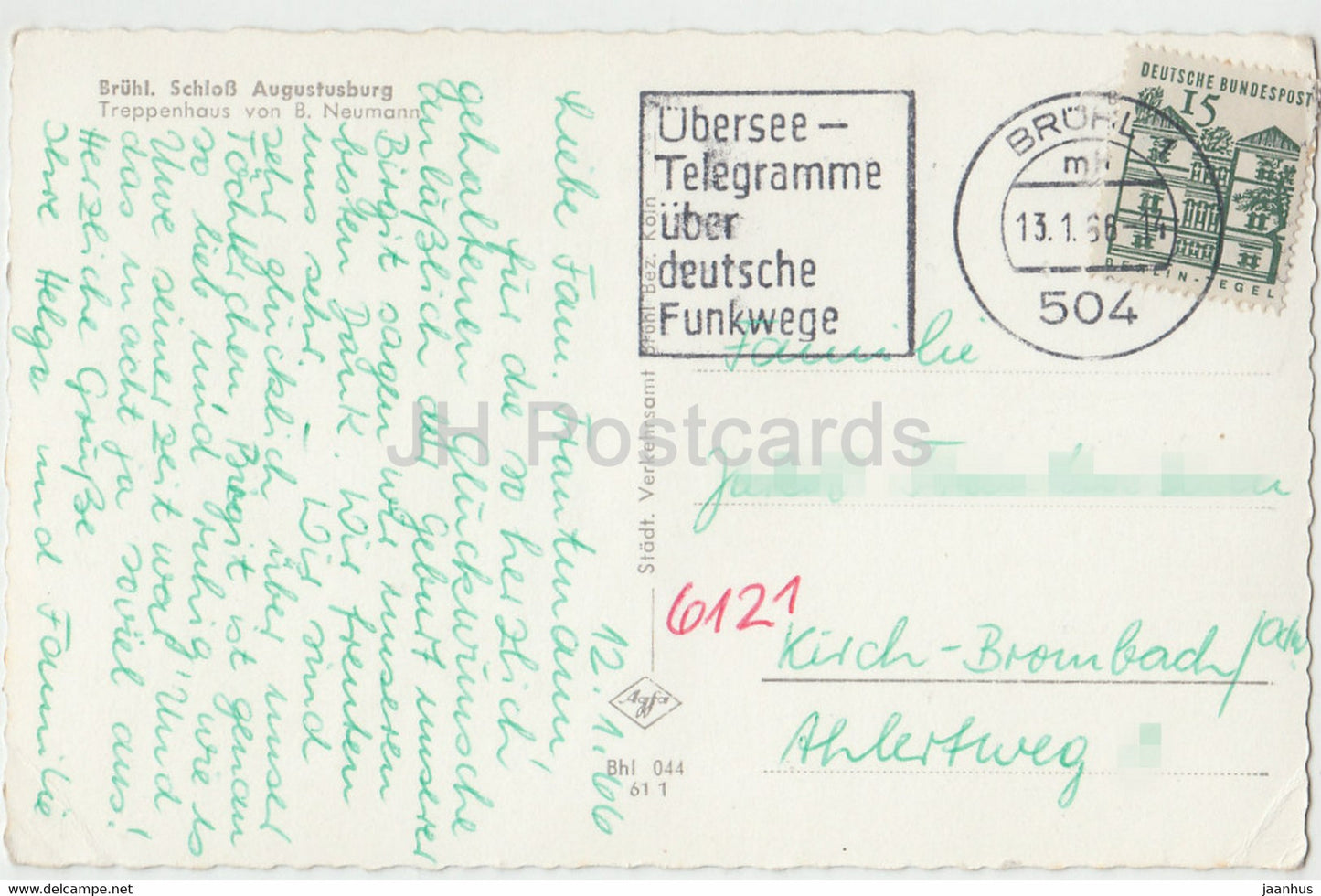 Schloss Augustusburg - Brühl - Treppenhaus von B. Neumann - 1966 - Deutschland - gebraucht