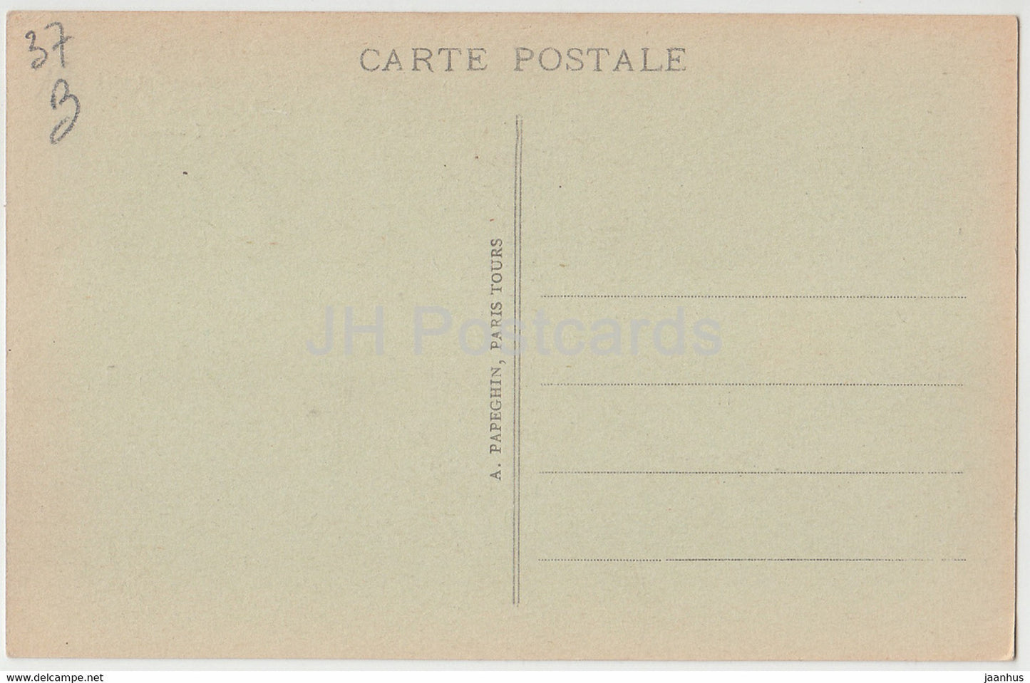 Touren - L'Hotel de Ville - La Place - Cote Sud - 24 - alte Postkarte - Frankreich - unbenutzt