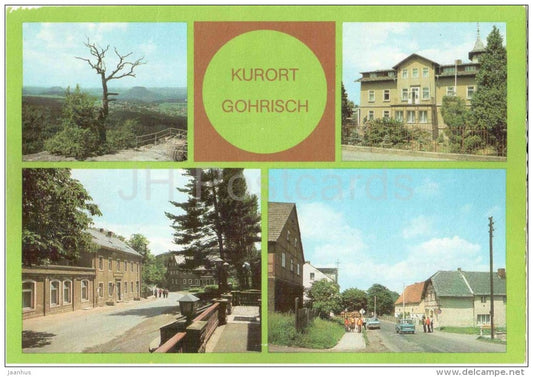 Kurort Gohrisch , Staatlich anerkannter Erholungsort - Kurbad - Blick zum Königstein - Germany - 1987 gelaufen - JH Postcards