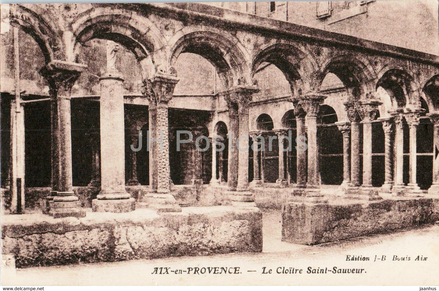 Aix en Provence - Le Cloitre Saint Sauveur - cloister - old postcard - France - unused - JH Postcards