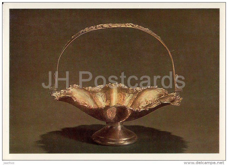 Buiscuit Bowl - silver - Silverwork by Russian Master Jewellers - 1987 - Russia USSR - unused - JH Postcards