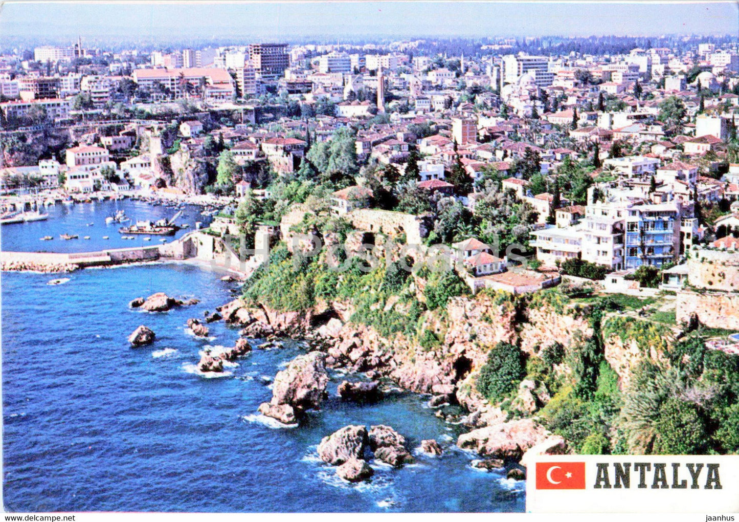 Antalya - A view of Antalya from Plane - Turkey - used - JH Postcards