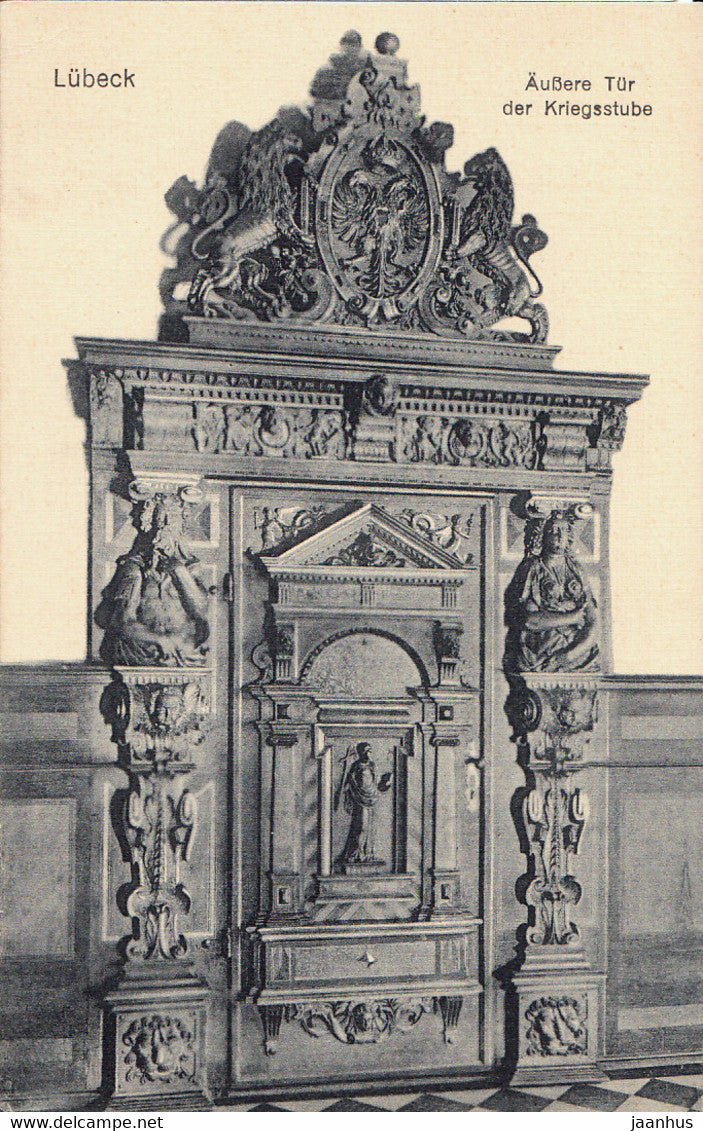 Lubeck - Aussere Tur der Kriegsstube - old postcard - Germany - unused - JH Postcards