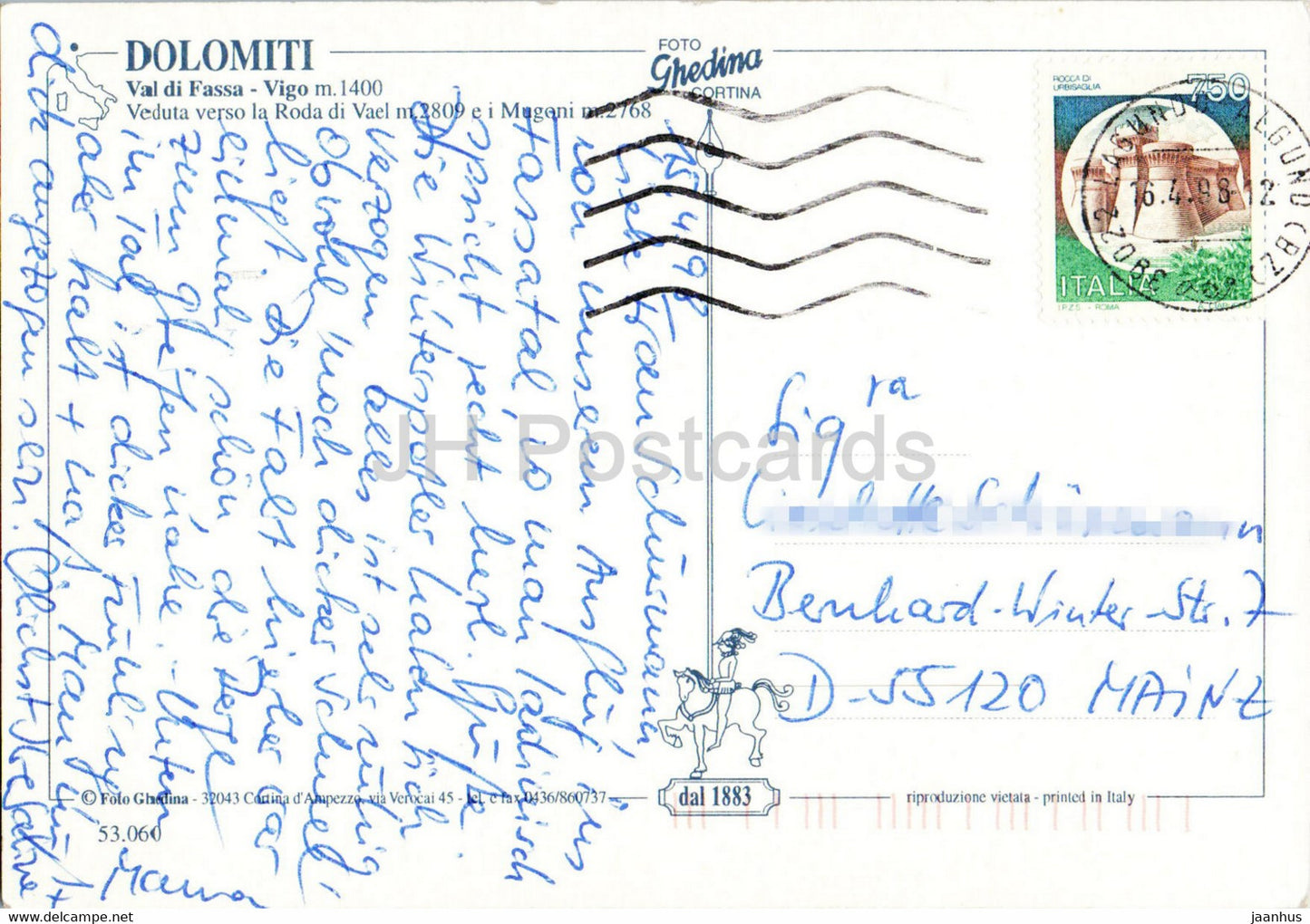 Val di Fassa - Vigo - Roda di Vael - 1998 - Italy - used