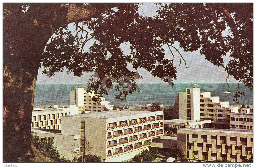panorama - 1 - Albena - resort - 1982 - Bulgaria - unused - JH Postcards