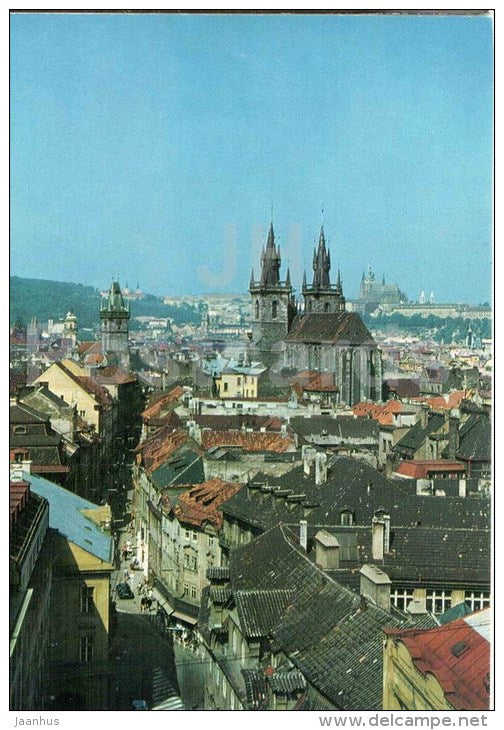 A view from the Powder Tower into Celetna street - Praha - Prague - Czechoslovakia - Czech - unused - JH Postcards
