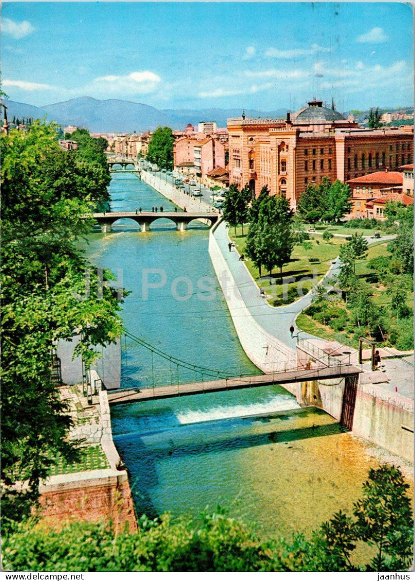 Sarajevo - panorama - bridge - CZP Primorski - Yugoslavia - Bosnia and Herzegovina - used - JH Postcards