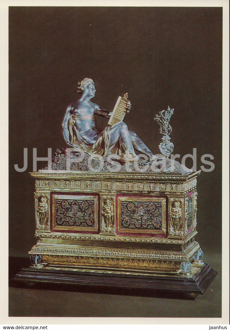 Schreibzeugkastchen - 1 - Writing Utensils Box - Grunes Gewolbe - DDR Germany - unused - JH Postcards