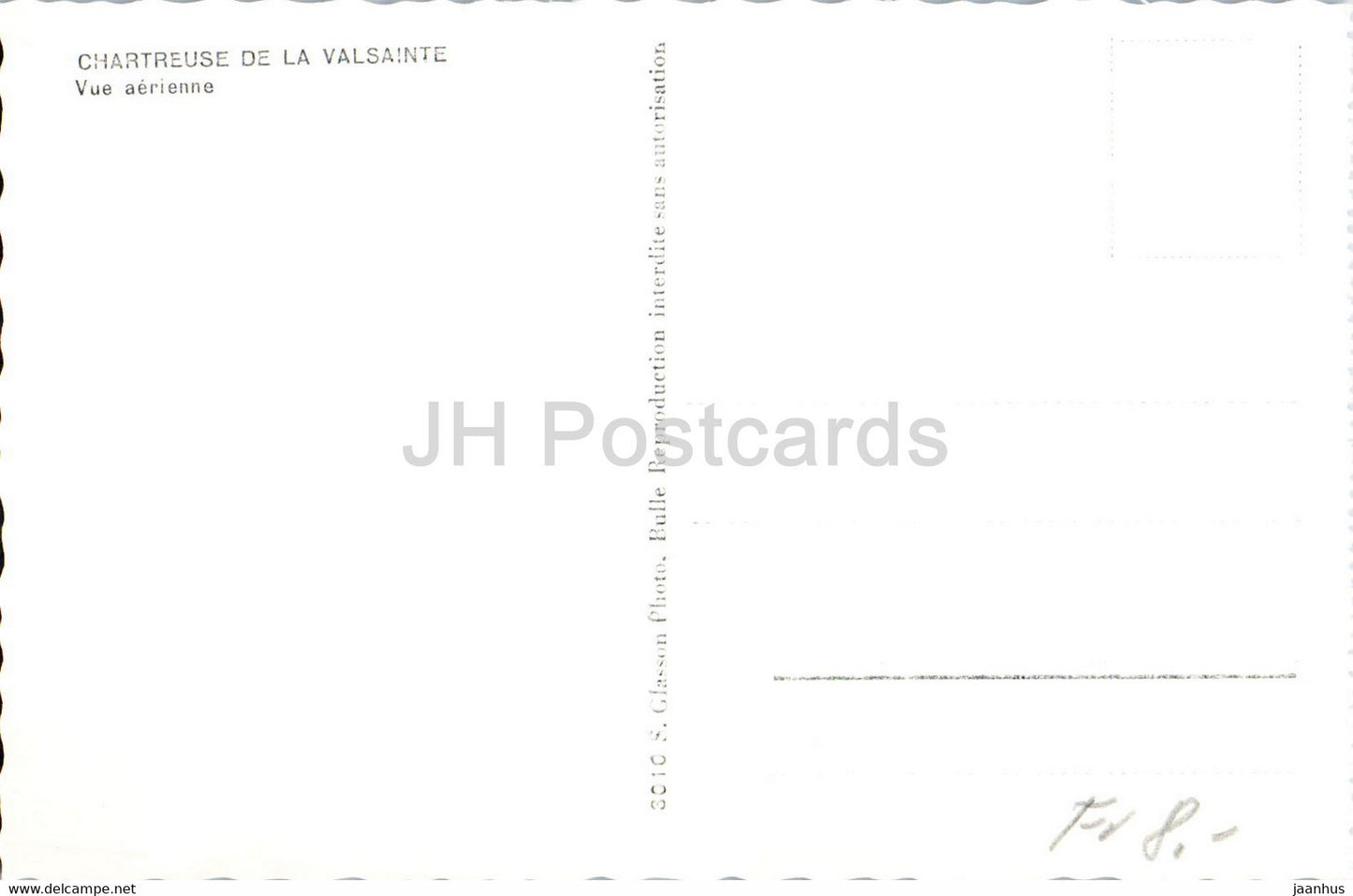 Chartreuse de la Valsainte - Vue Aerienne - 3010 - carte postale ancienne - Suisse - inutilisée