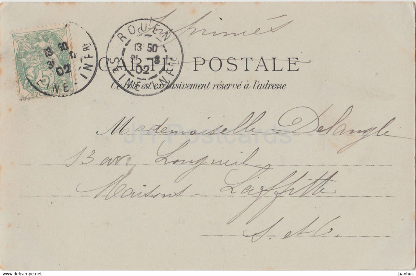 Rouen - Statue de Pierre Corneille - 46 - alte Postkarte - 1902 - Frankreich - gebraucht