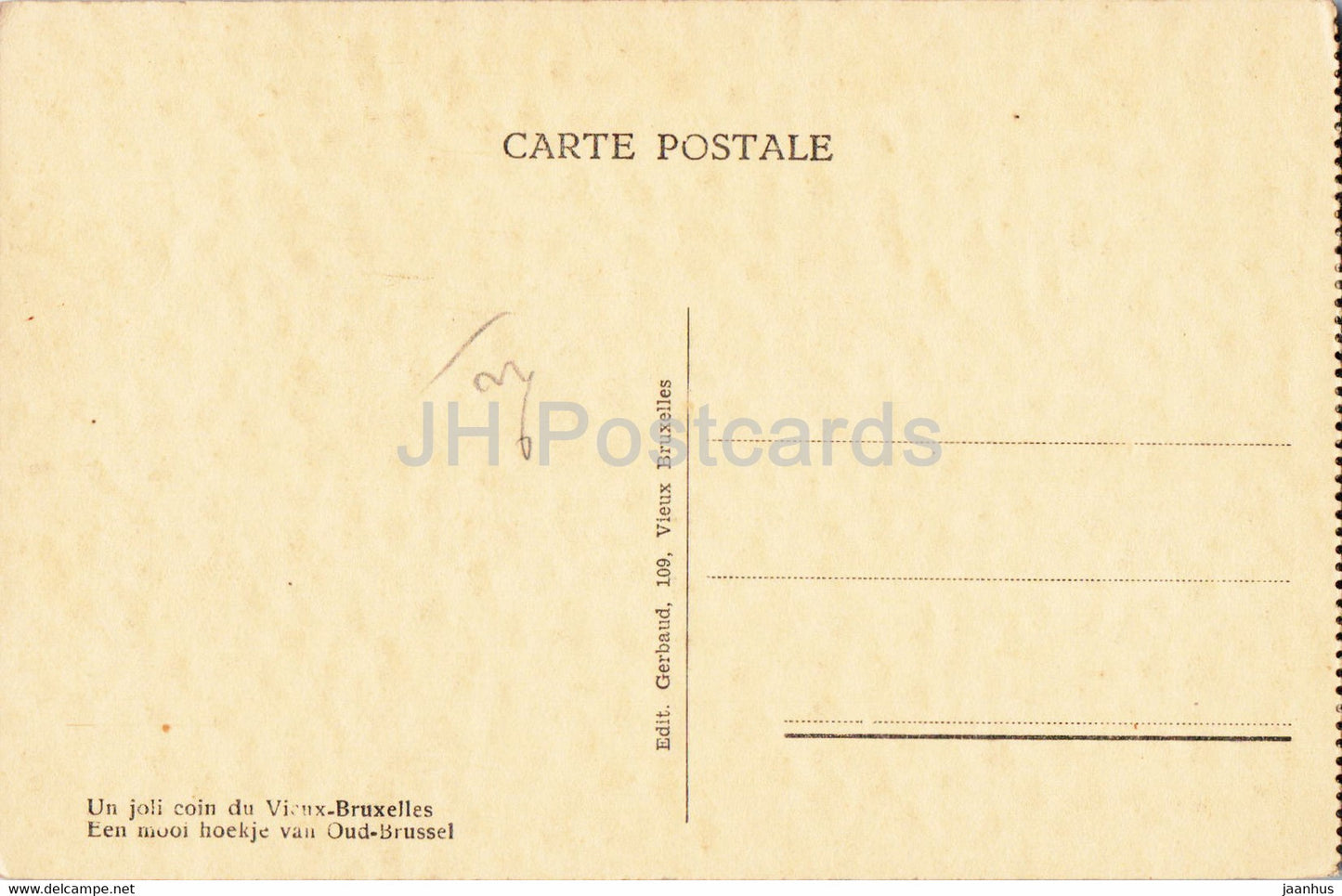 Bruxelles - Brüssel - Weltausstellung 1935 - Un jolicoin du Vieux Bruxelles - alte Postkarte - Belgien - unbenutzt