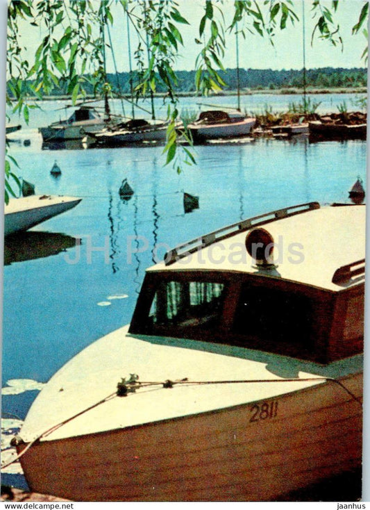 Jurmala - Yachts on the Lielupe river - boat - Latvia USSR - unused