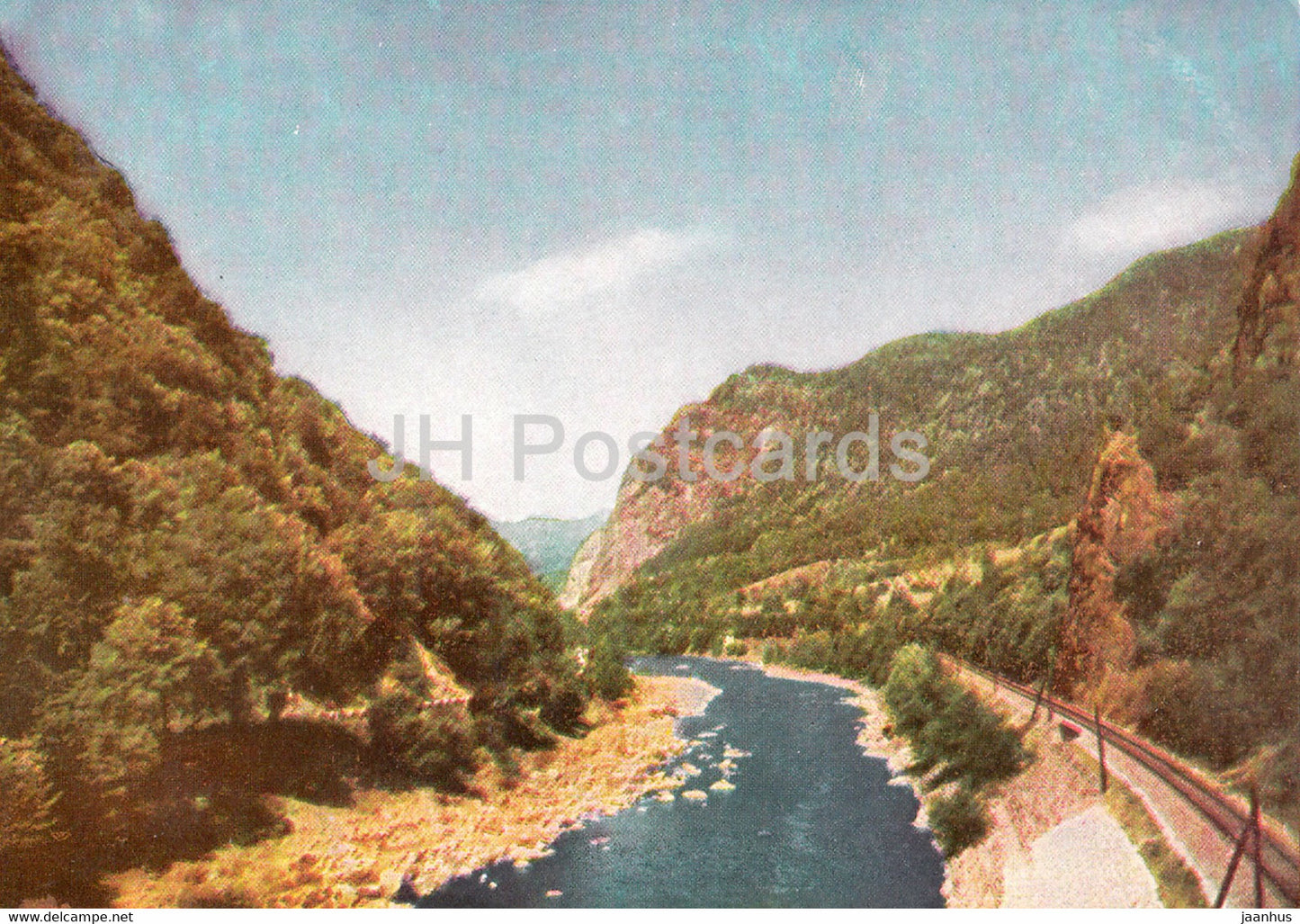 Valley of Olt river in Calimanesti - 1965 - Romania - unused - JH Postcards
