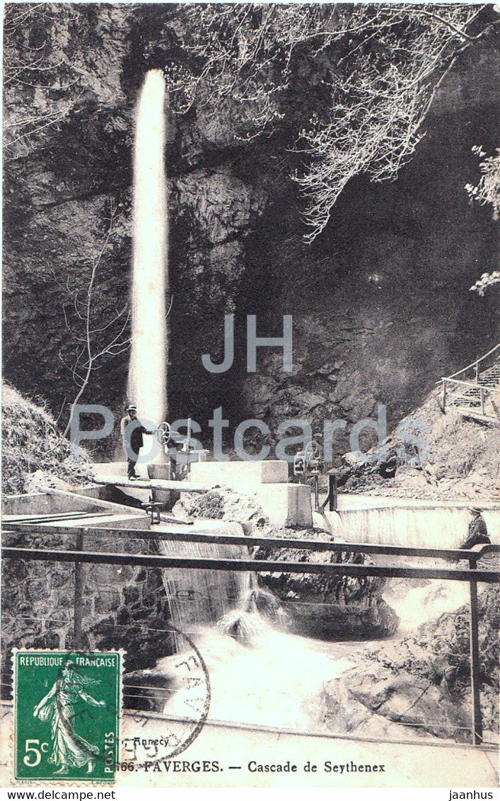 Faverges - Cascade de Seythenex - old postcard - France - used - JH Postcards