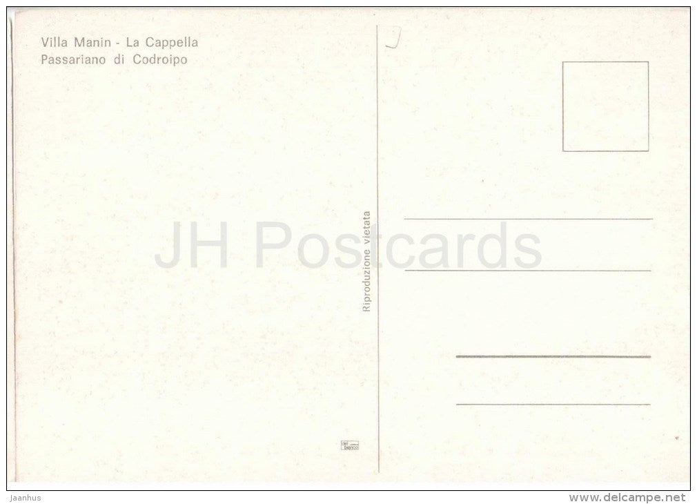 Passariano sul Codroipo - Villa Manin - La Cappella - chapel - Udine - Italia - Italy - unused - JH Postcards