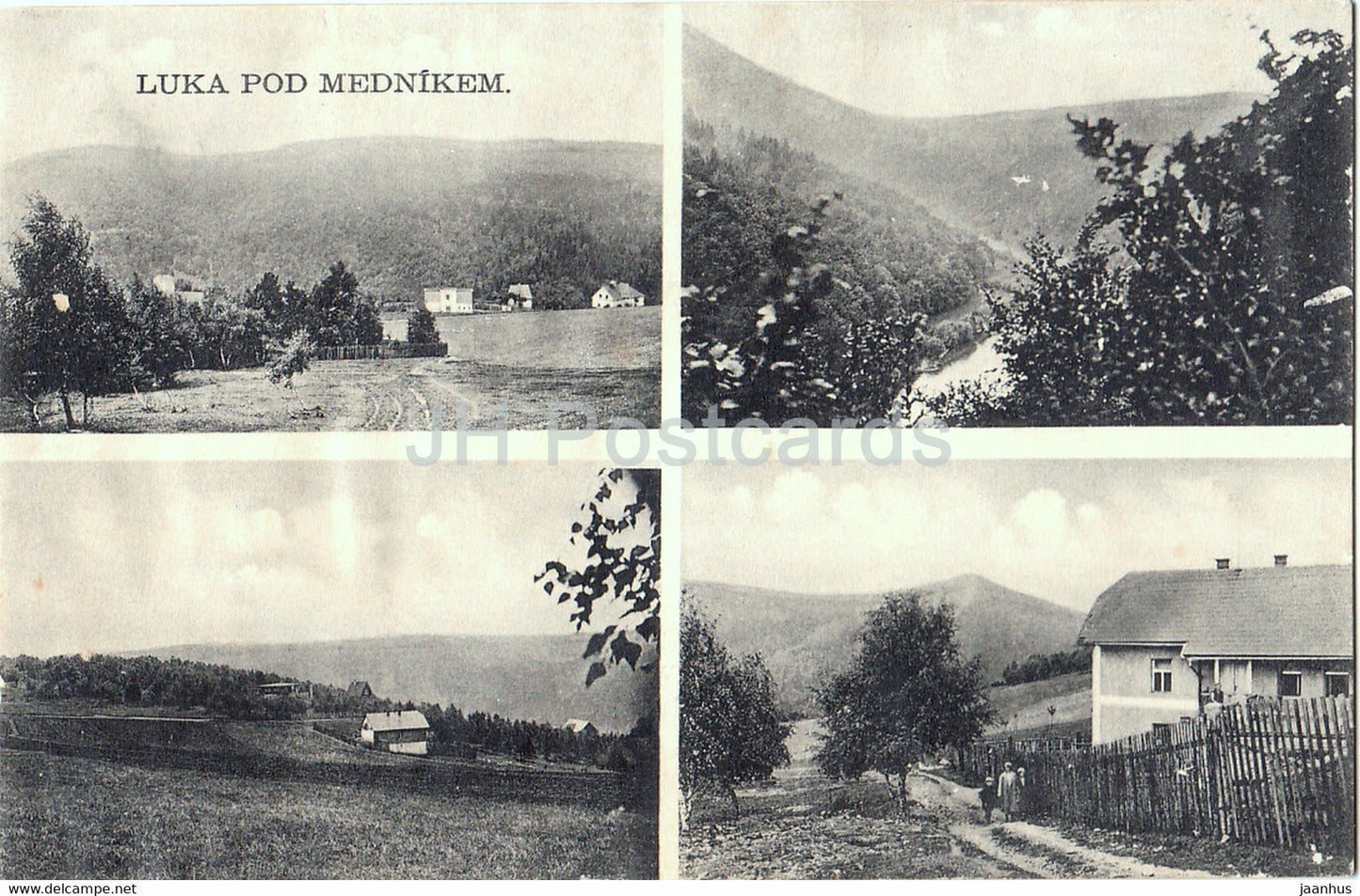 Luka pod Mednikem - old postcard - 1927 - Czech Republic - used - JH Postcards