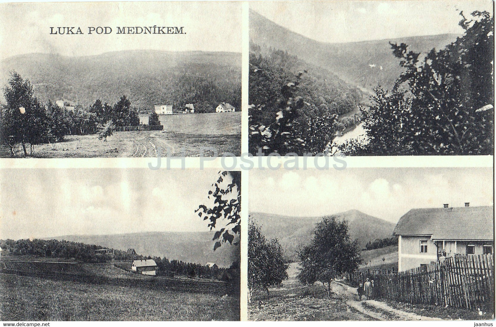 Luka pod Mednikem - old postcard - 1927 - Czech Republic - used - JH Postcards