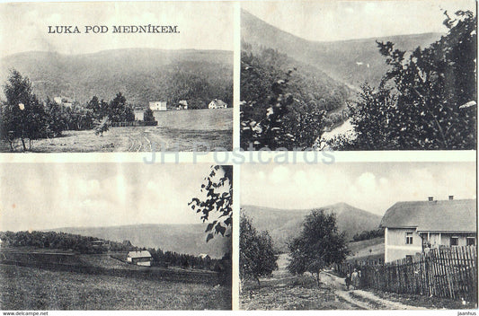 Luka pod Mednikem - old postcard - 1927 - Czech Republic - used - JH Postcards