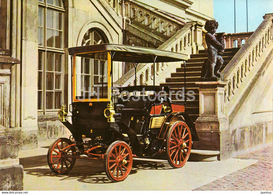Benz Dos a Dos 1899 - old car - Verkehrsmuseum Dresden - DDR Germany - unused - JH Postcards