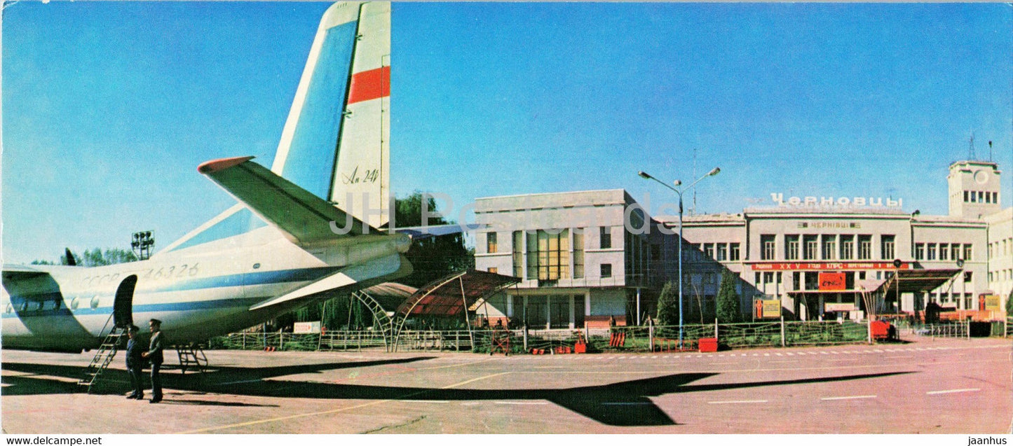 Chernivtsi - Airport - airplane - 1976 - Ukraine USSR - unused - JH Postcards
