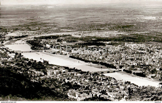 Blick vom Konigstuhl auf Heidelberg und Rheinebene - 1960 - Germany - used - JH Postcards