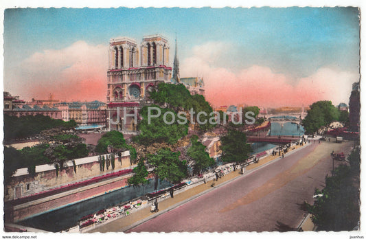 Paris - Notre Dame et la Seine - 3 - old postcard - France - used - JH Postcards