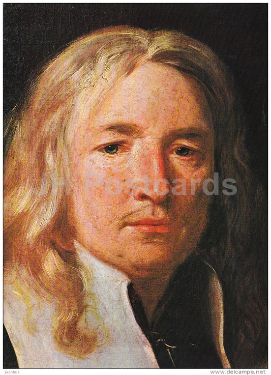 painting by Karel Skreta - Portrait of a man with long Fair Hair - Czech art - large format card - Czech - unused - JH Postcards